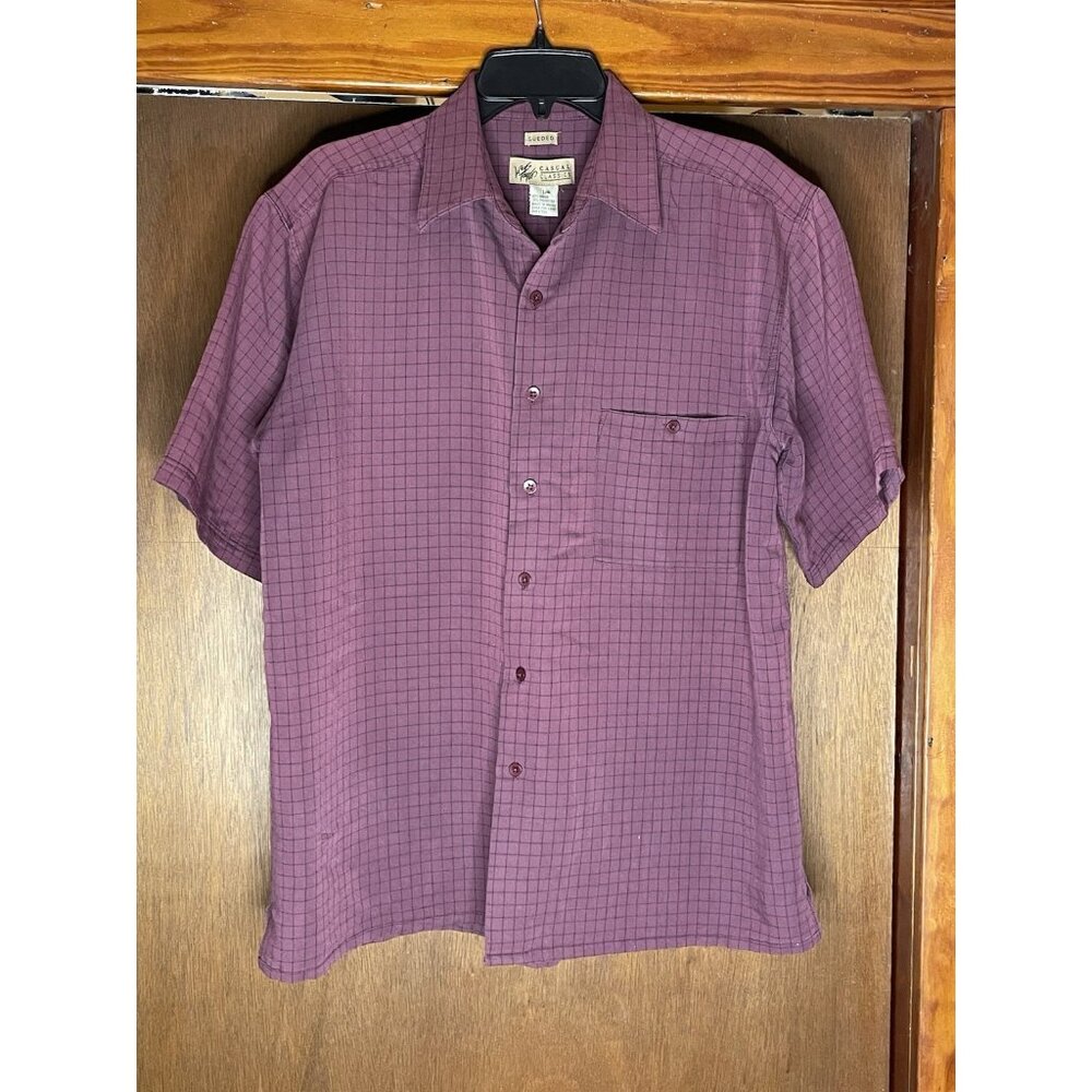 Vintage Lord & Taylor Casual Classics Sueded Plaid Short Sleeve Shirt L